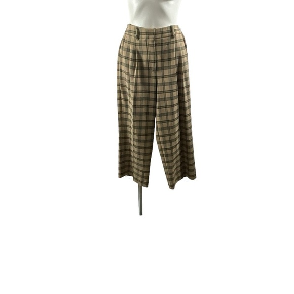 Wilfred Aritzia Effortless Cropped plaid Pant - Picture 1 of 10